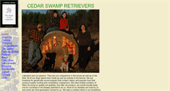 Desktop Screenshot of cedarswampretrievers.com