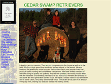 Tablet Screenshot of cedarswampretrievers.com